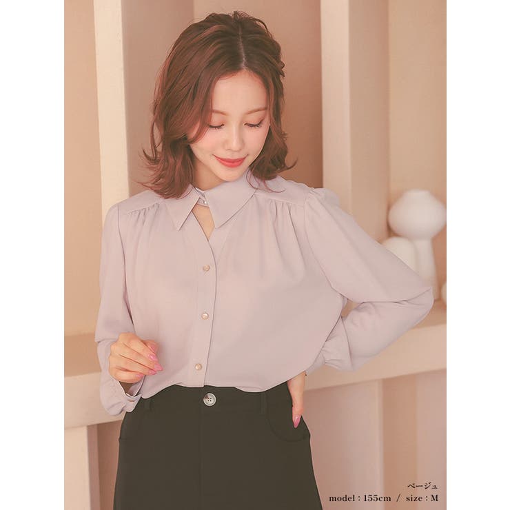 デコルテカット×長袖ブラウス セレモニースーツ スーツ小物 | Retica | 詳細画像4 