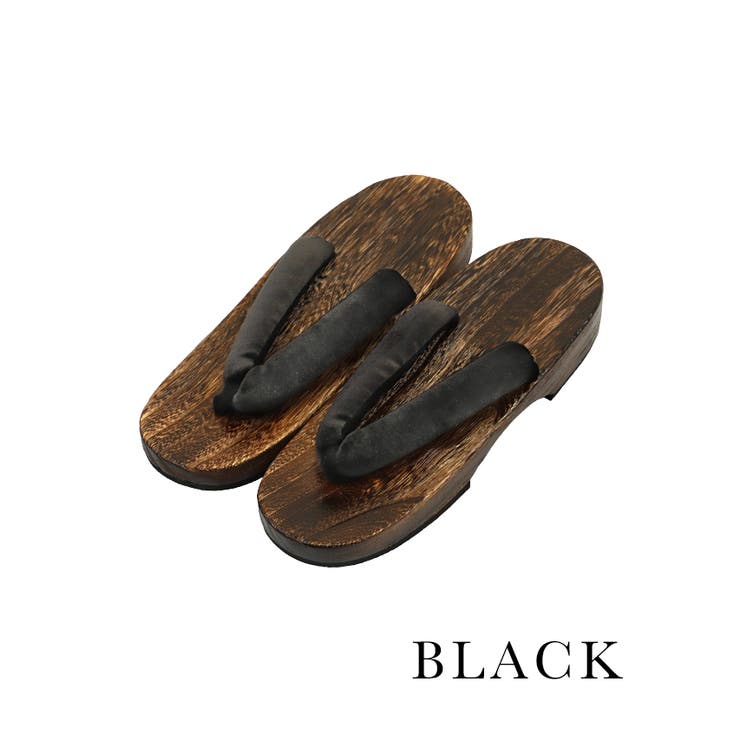 ブラック | ベロアorレース柔らか鼻緒焼き下駄 浴衣小物 和装小物 | Retica