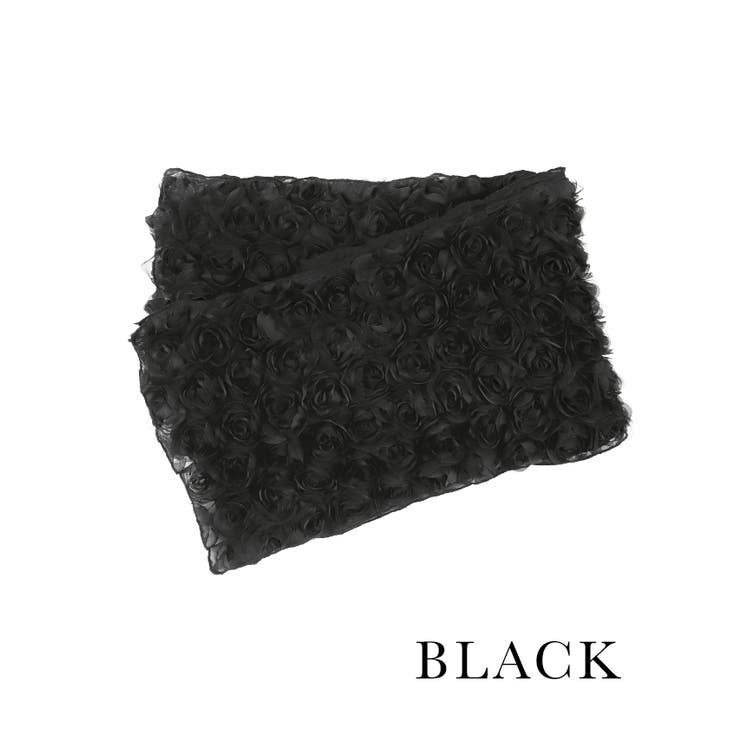 ブラック | 3Dフラワーシフォンボリューム飾り兵児帯 浴衣小物 和装小物 | Retica