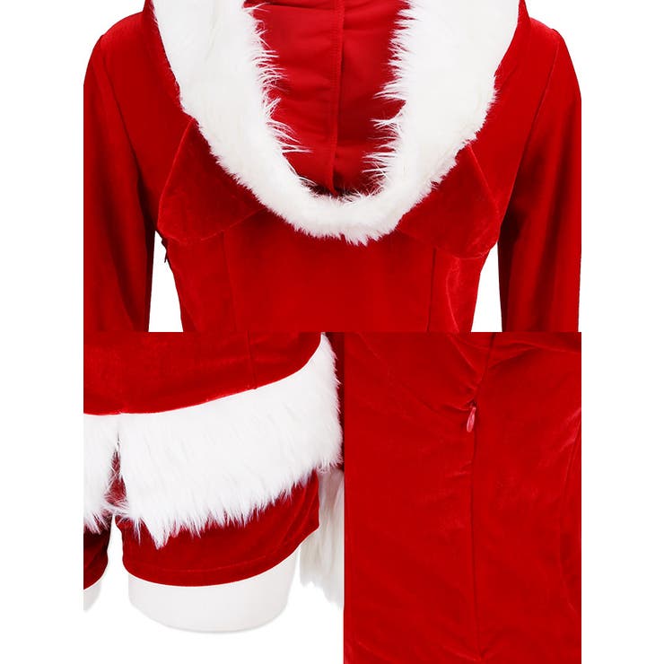 猫耳フード付きセットアップサンタコスチューム サンタコスプレ ガーリーサンタ | my minette | 詳細画像7 