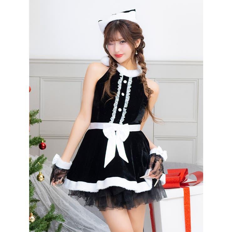 ウエストリボンAラインアメリカンスリーブサンタコスチューム サンタコスプレ | my minette | 詳細画像8 