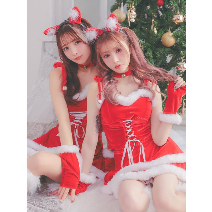 ふわもこ×レースアップのキャットガール風サンタコス サンタコスプレ クリスマス | my minette | 詳細画像5 