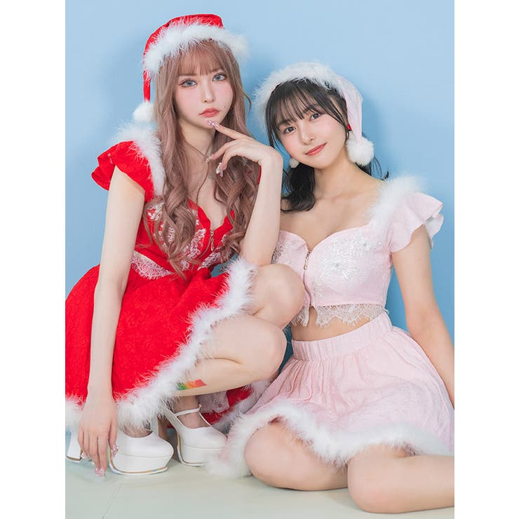 コスプレ クリスマス サンタ コフレシャルム ピンクグリッター