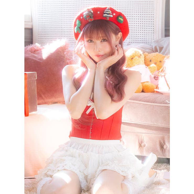 ベレー帽付き◎映え系ドレスサンタコーデ ガーリーサンタ セクシー | my minette | 詳細画像4 