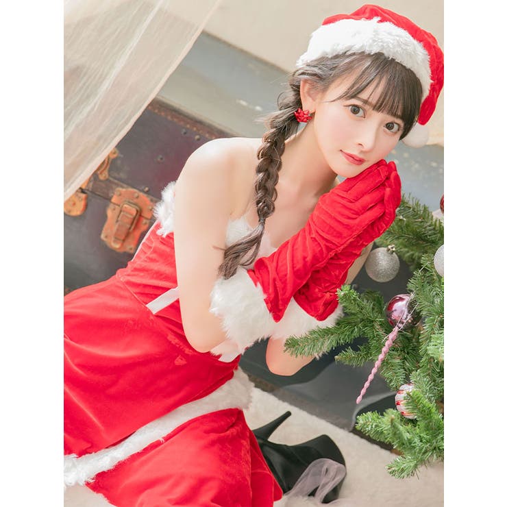 ポンポン付きふわもこサンタコスチューム サンタコスプレ ガーリーサンタ | my minette | 詳細画像5 