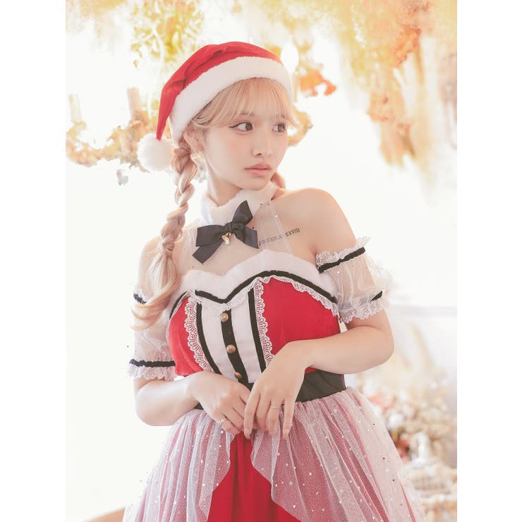 レース×チュール×付け袖付き♪クラシカル映えサンタコスチューム サンタコスプレ | my minette | 詳細画像5 