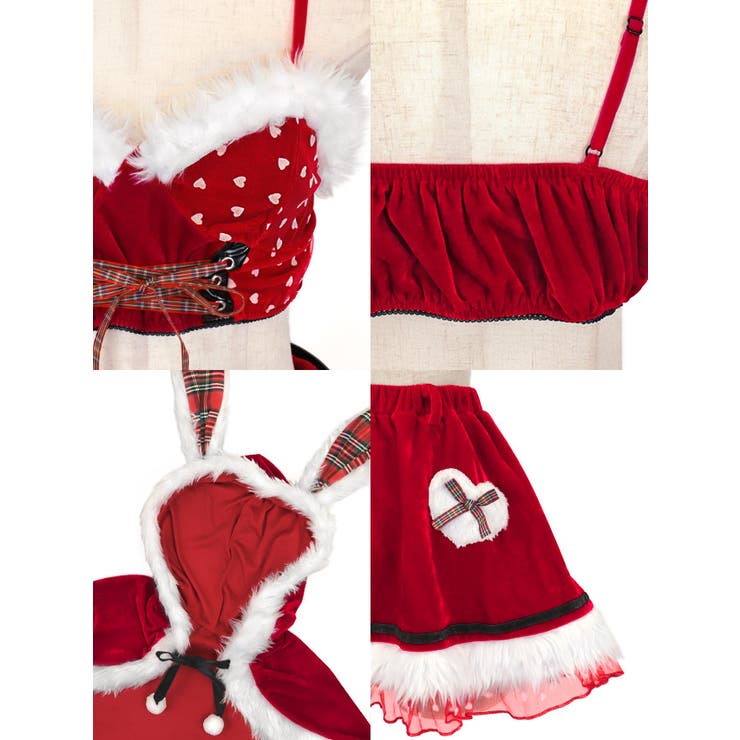 甘辛映え◎ふわもこケープ付きバニー風サンタドレス サンタコスプレ クリスマス | my minette | 詳細画像9 