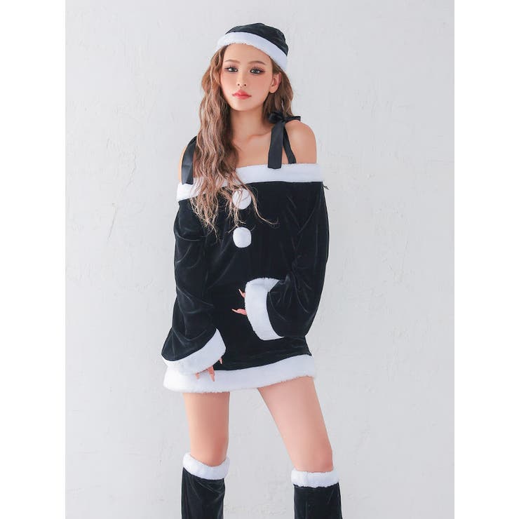 フレアシルエット×リボンショルダーサンタコスチューム サンタコスプレ | my minette | 詳細画像8 