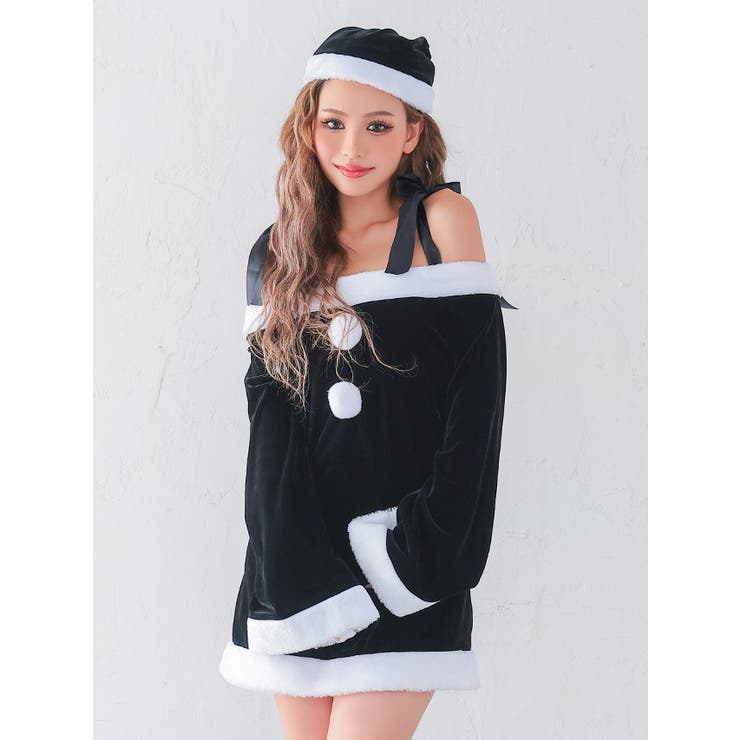 フレアシルエット×リボンショルダーサンタコスチューム サンタコスプレ | my minette | 詳細画像9 