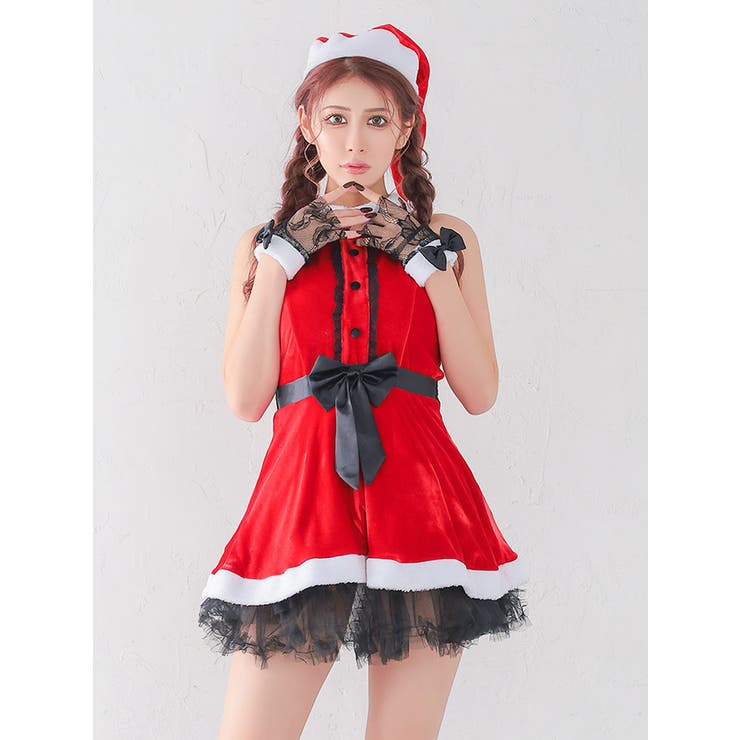 ウエストリボンAラインアメリカンスリーブサンタコスチューム サンタコスプレ | my minette | 詳細画像1 