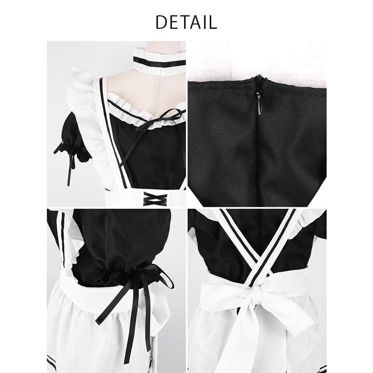 フリルエプロンの王道メイドコスプレ6点セット ガーリーコスプレ メイド服 | my minette | 詳細画像10 