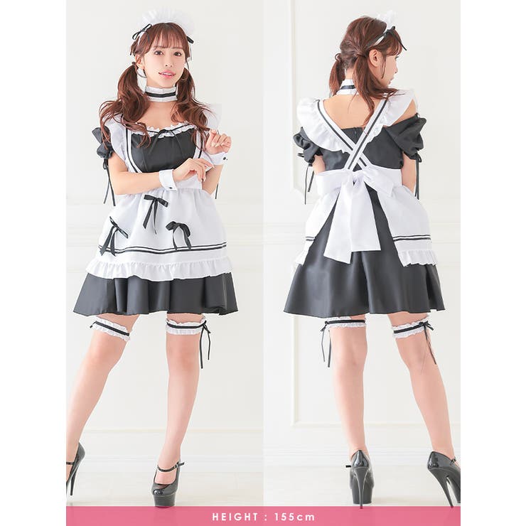 フリルエプロンの王道メイドコスプレ6点セット ガーリーコスプレ メイド服 | my minette | 詳細画像8 