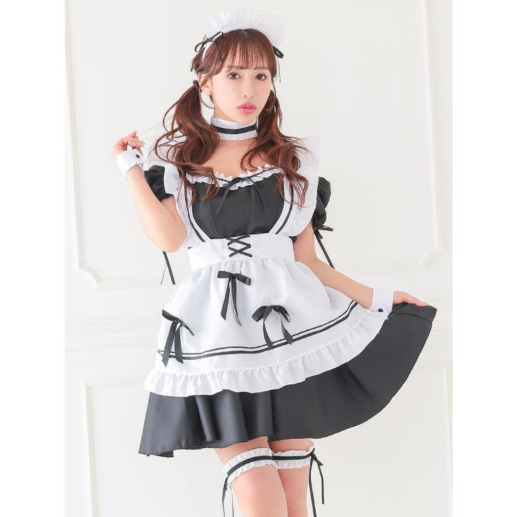 フリルエプロンの王道メイドコスプレ6点セット ガーリーコスプレ メイド服 | my minette | 詳細画像5 