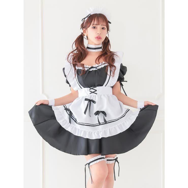 フリルエプロンの王道メイドコスプレ6点セット ガーリーコスプレ メイド服 | my minette | 詳細画像6 