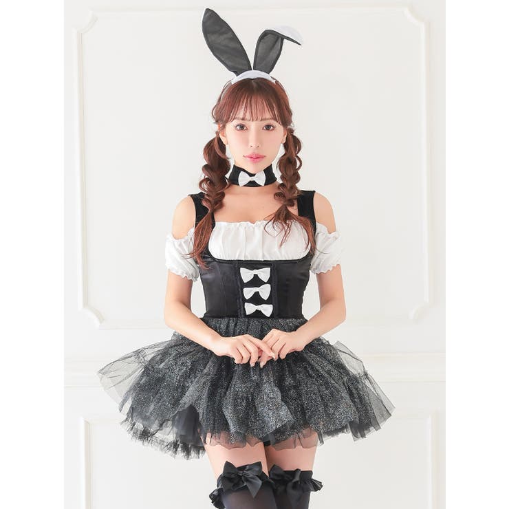 リボン×チュール うさ耳ガーリーコスプレ3点セット ハロウィンコスプレ | my minette | 詳細画像2 
