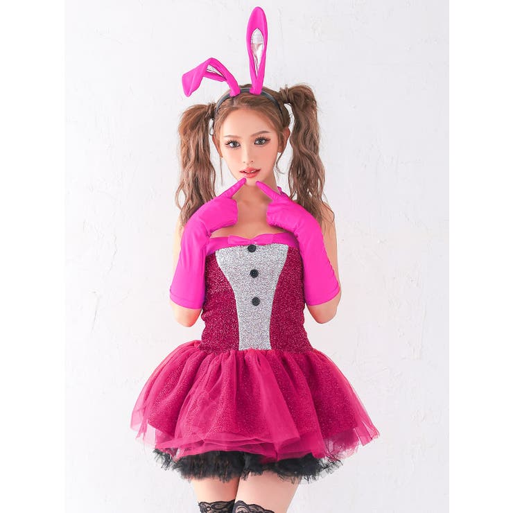 グリッター×ボタン バニーガール風コスプレ3点セット ハロウィンコスプレ | my minette | 詳細画像2 