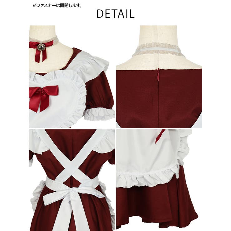 フリルエプロン×Aラインミニスカメルヘンロリータメイドコスチューム