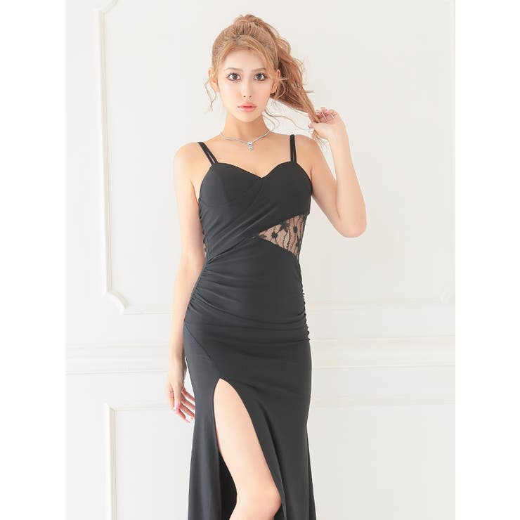 ダブルストラップで色気UP◎美脚魅せの映えタイトロングドレス セクシードレス | my minette | 詳細画像2 