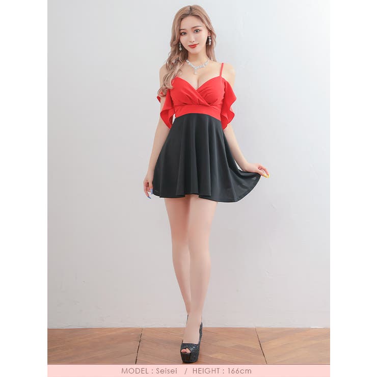 6/25まで¥5000値下げ新品♥定価¥32000♥オープンショルダーミニドレス Angel R/エンジェルアール】セクシー オープンバスト バスト