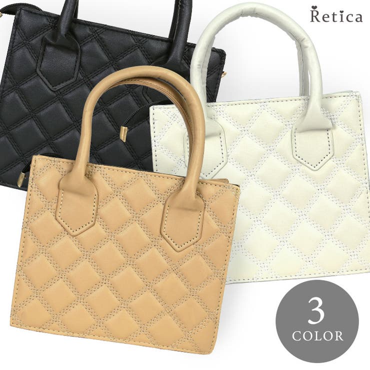 スカーフ付き2wayハンドバッグ ショルダーバッグ スクエアバッグ | Retica | 詳細画像1 