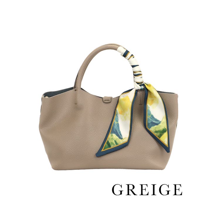 グレージュ | Retica スカーフ付き2WAYハンドバッグ ショルダーバッグ | Retica