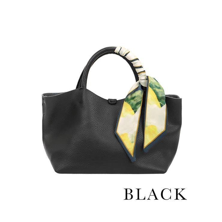 ブラック | Retica スカーフ付き2WAYハンドバッグ ショルダーバッグ | Retica