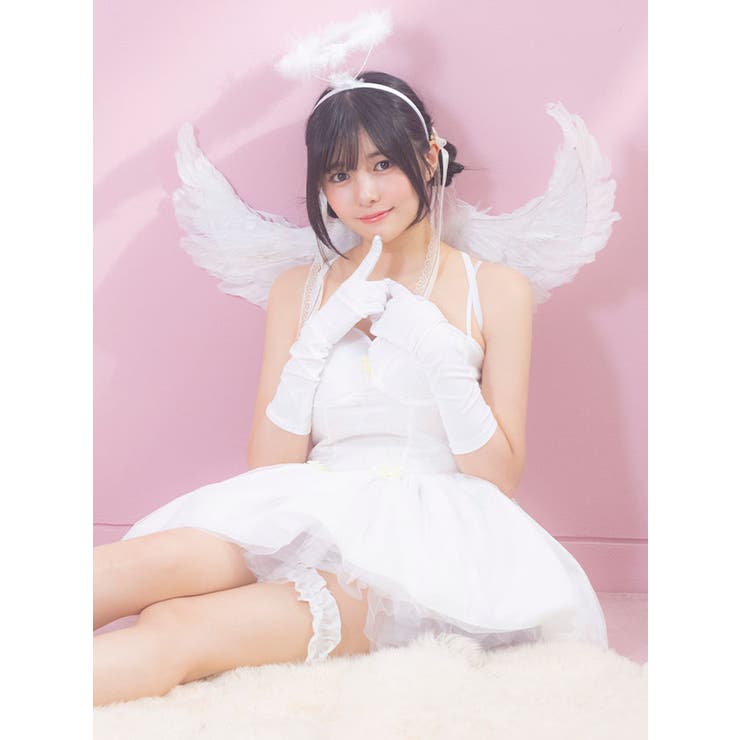 羽根×ハロー付き エンジェルコスチューム ハロウィンコスプレ | my minette | 詳細画像3 
