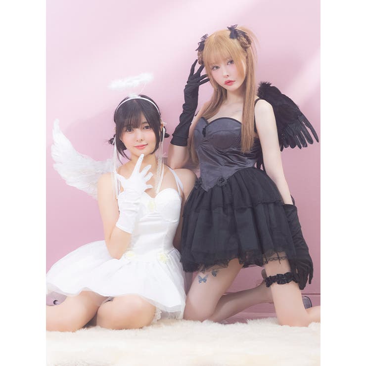 羽根×ハロー付き エンジェルコスチューム ハロウィンコスプレ | my minette | 詳細画像7 