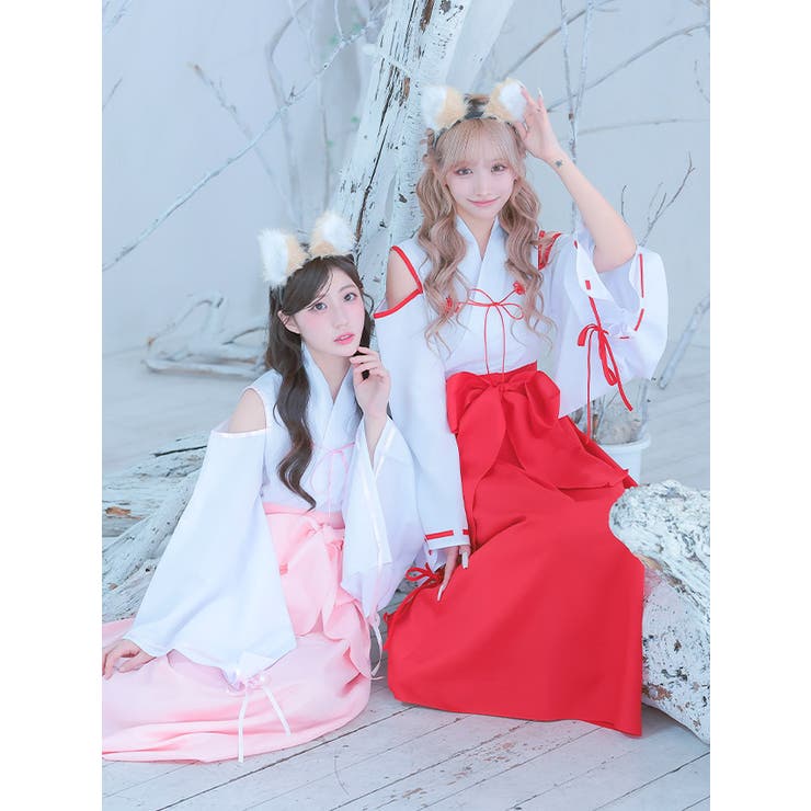 ふわ耳×リボンで魅せる。きつね巫女コーデ ハロウィンコスプレ ガーリーコスプレ | my minette | 詳細画像3 