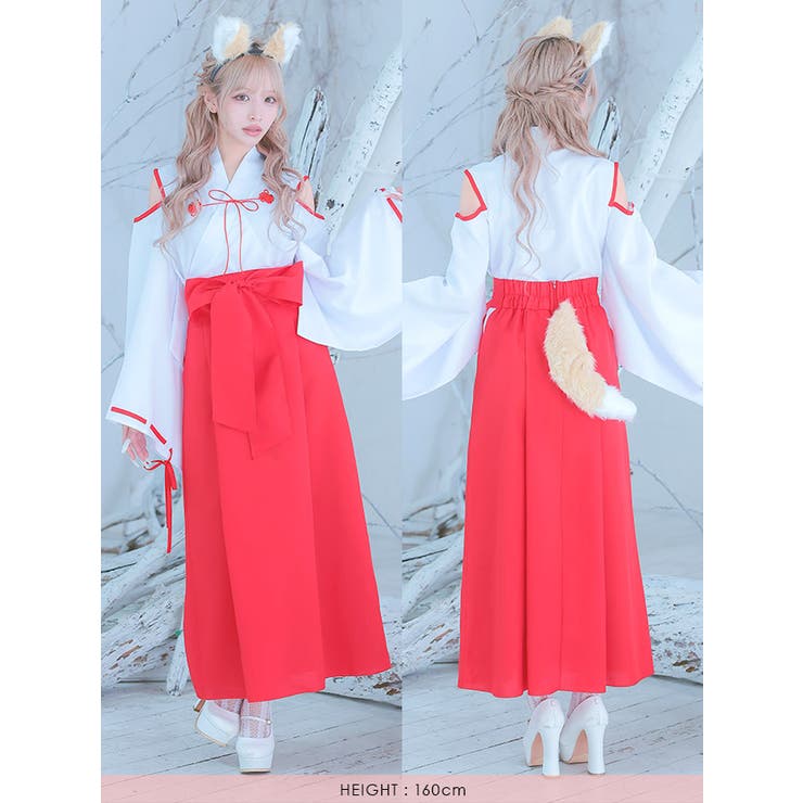 ふわ耳×リボンで魅せる。きつね巫女コーデ ハロウィンコスプレ ガーリーコスプレ | my minette | 詳細画像7 