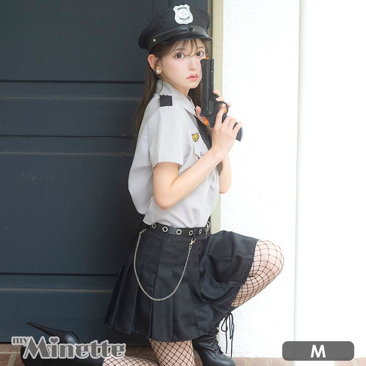 着るだけ簡単。露出控えめポリスコスプレ ハロウィンコスプレ ガーリーコスプレ | my minette | 詳細画像1 
