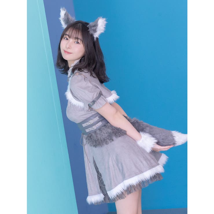 フロントジップ×コルセットベルトウルフガールコスチューム ハロウィンコスプレ ガ… | my minette | 詳細画像4 