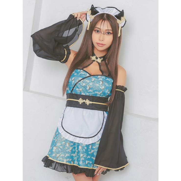 デコルテカット×フレアAライン鬼コスチューム 和装 ガーリーコスプレ | my minette | 詳細画像3 