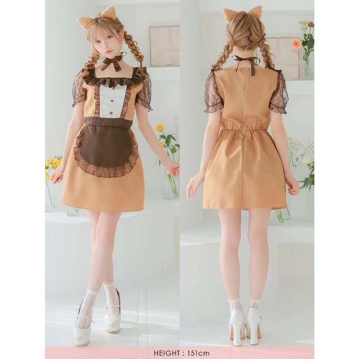 ふわ耳×チョーカーのキャットガールメイドコスチューム ハロウィンコスプレ | my minette | 詳細画像7 