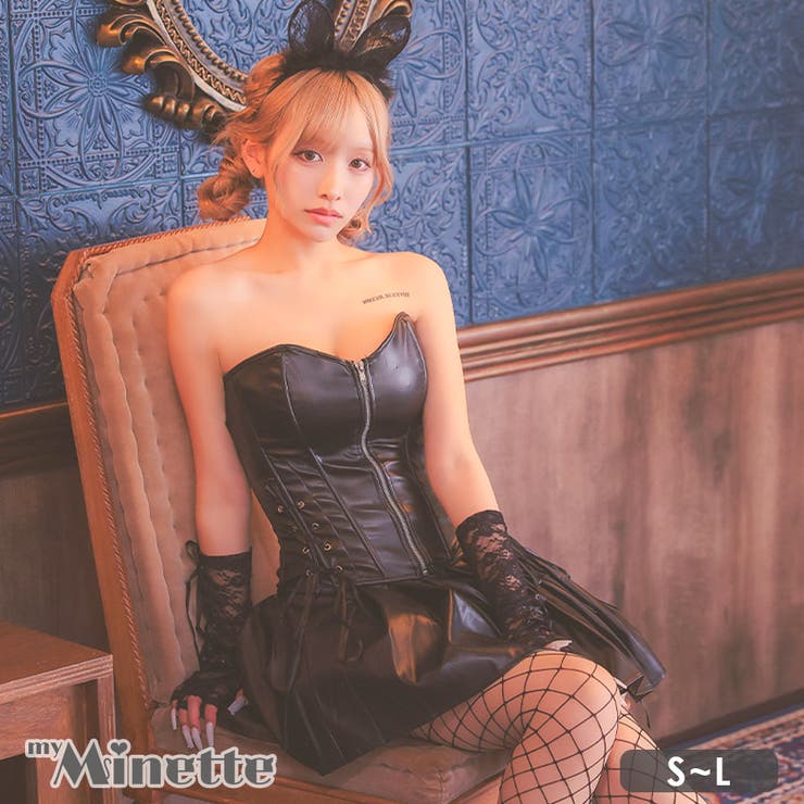 レース耳×レザー調で魅せる。キャットガールなりきりコスプレ ハロウィンコスプレ | my minette | 詳細画像1 