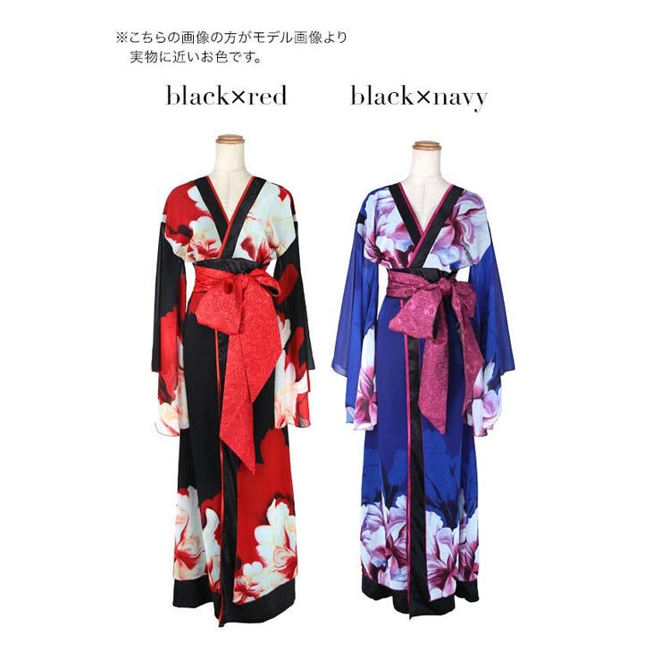 シアースリーブ大判フラワーオープンバック花魁風コスチューム セクシーコスプレ ハ… | my minette | 詳細画像6 