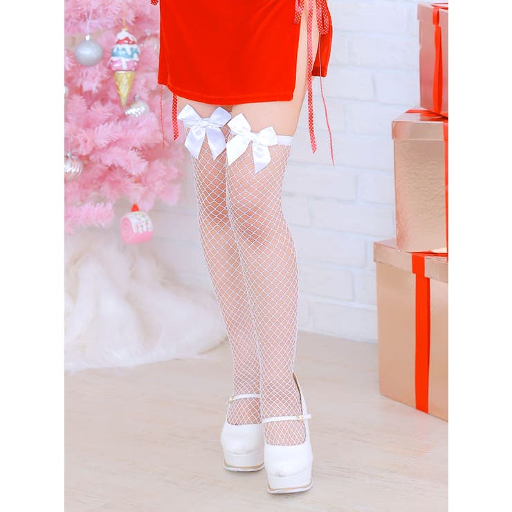 リボンメッシュ編みニーハイソックス コスプレ小物 ハロウィンコスプレ | my minette | 詳細画像2 