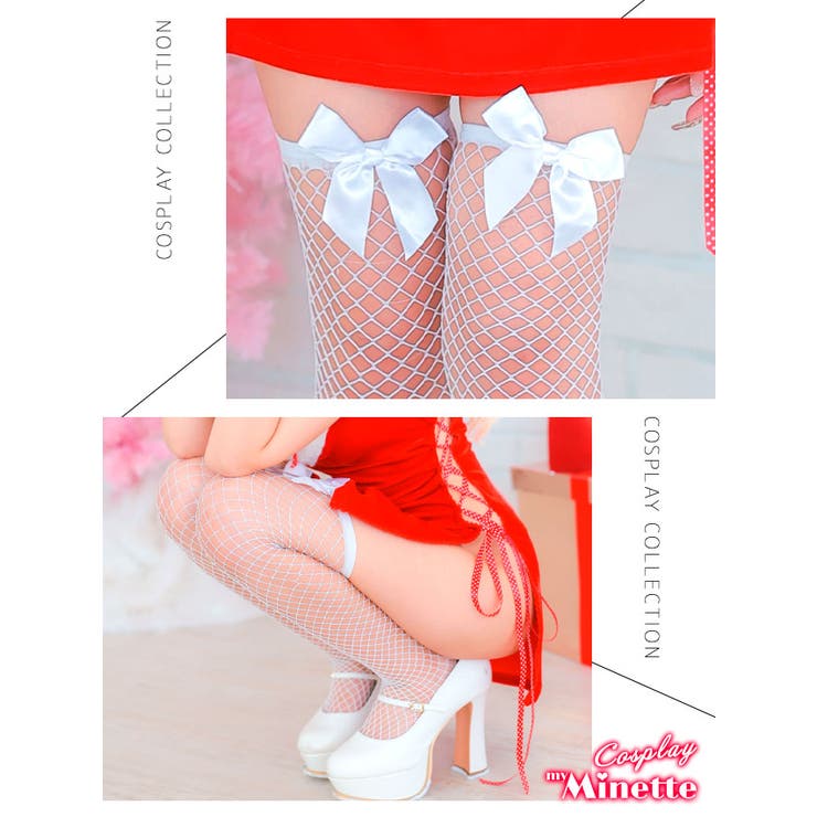 リボンメッシュ編みニーハイソックス コスプレ小物 ハロウィンコスプレ | my minette | 詳細画像3 