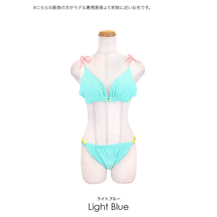 myMinette バイカラーネオン×コードデザイン三角ビキニ セクシースイムウ… | my minette | 詳細画像15 