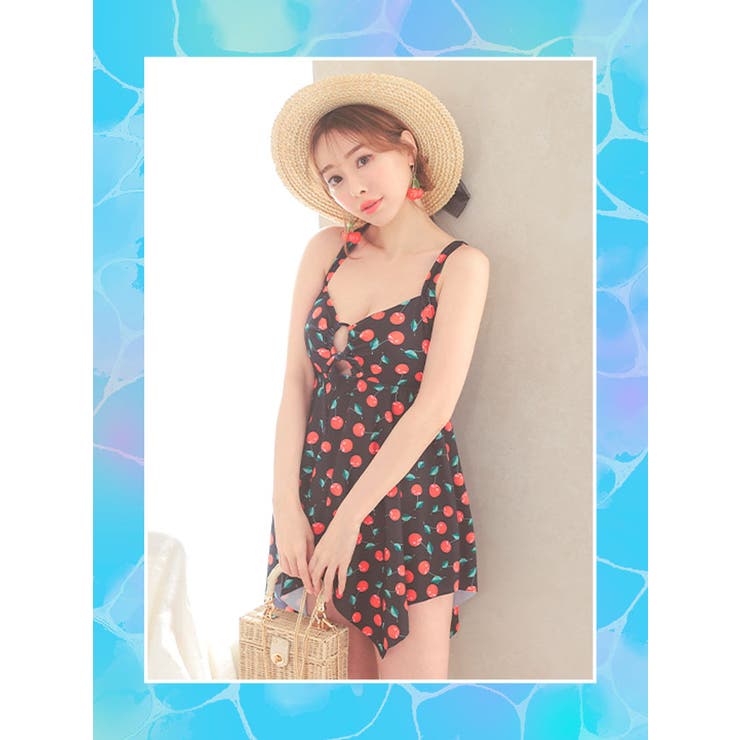 バッククロスレースアップチュニックセットアップビキニ ガーリースイムウェア | my minette | 詳細画像7 