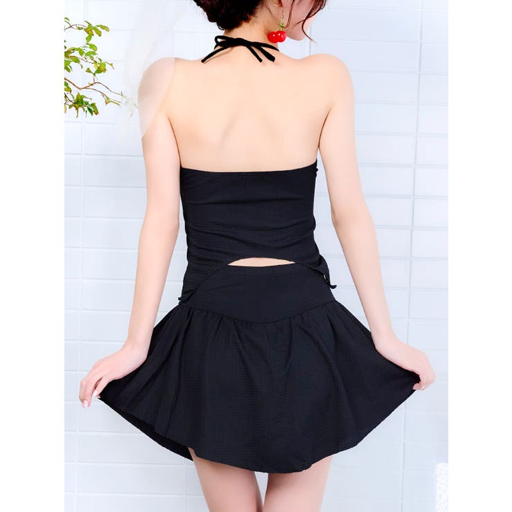 myMinette シャーリングトップス＆フレアスカート付きビキニ2点セット ガ… | my minette | 詳細画像8 