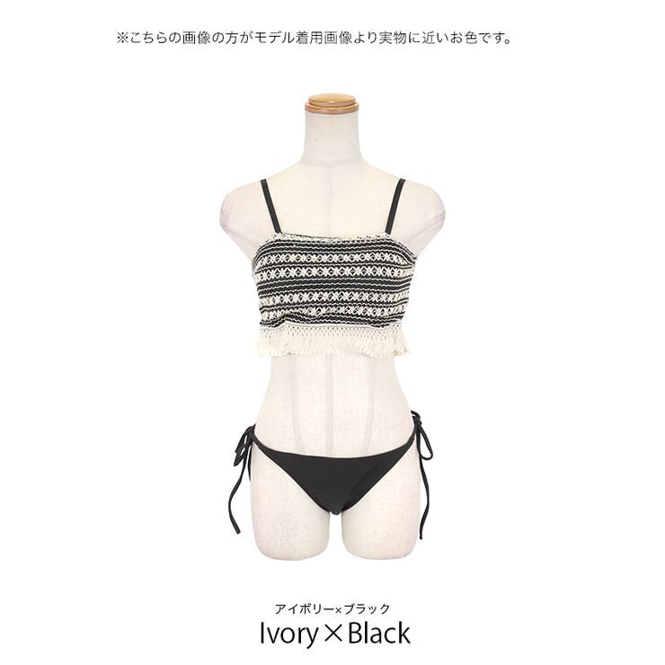 mmeeme ドットチュールリボンビーカラースイムウェア M me eme／Dot tulle ribbon bi-color swimwear (eme10342