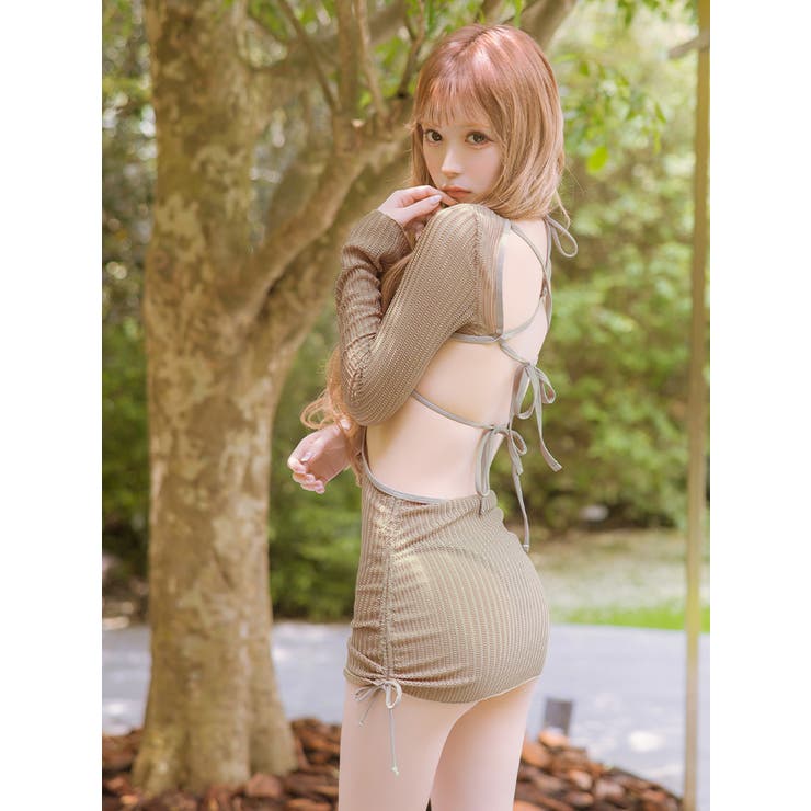 ストラッピーコードアウター付き三角ビキニ3点セット エロかわスイムウェア 体型カ… | my minette | 詳細画像2 