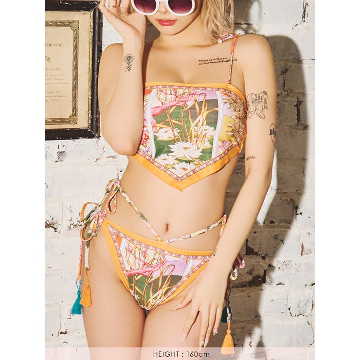 ヴィンテージスカーフモチーフバンドゥビキニ セクシースイムウェア リゾート水着 | my minette | 詳細画像7 