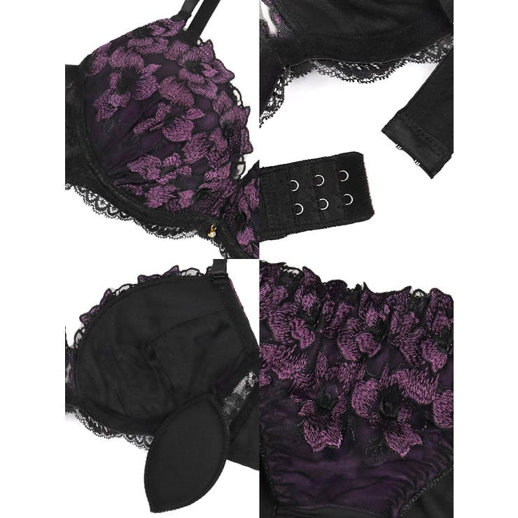 刺繍レース ブラ＆ショーツセット セクシーランジェリー | Retica | 詳細画像7 