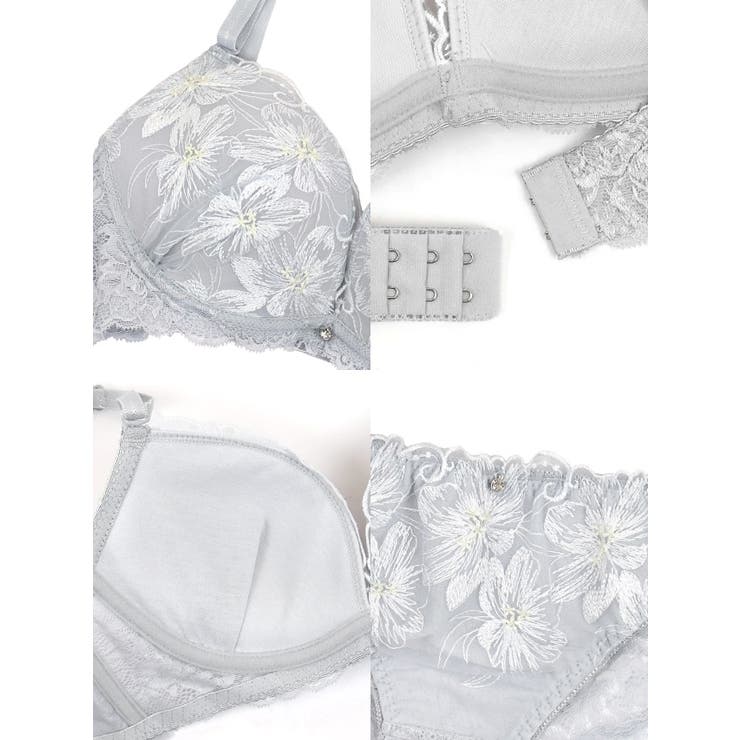 フラワー総レース×チャームブラ&ショーツセット セクシーランジェリー エレガント | Retica | 詳細画像7