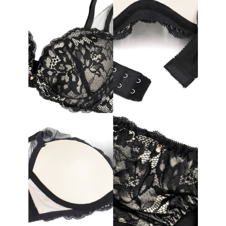 レースチュールベールカップブラ＆ショーツセット セクシーランジェリー 勝負下着 | Retica | 詳細画像7 