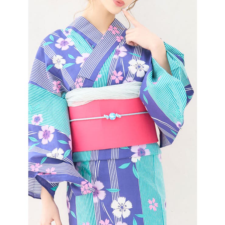 彩りとんぼ玉付き飾り帯紐 浴衣小物 帯締め