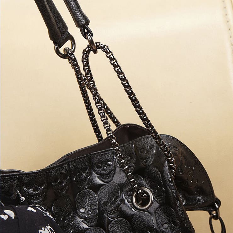 スカル ドクロ バッグ トートバッグ スカーフ ポーチ付き 3点セット