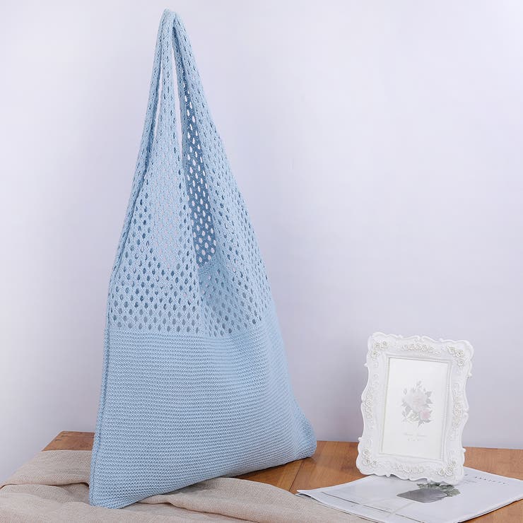 ライトブルー | トートバッグ ショルダーバッグ クロシェ | M.Y.A.